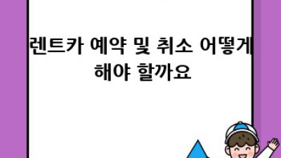 렌트카 & 출장 대여 완벽 가이드